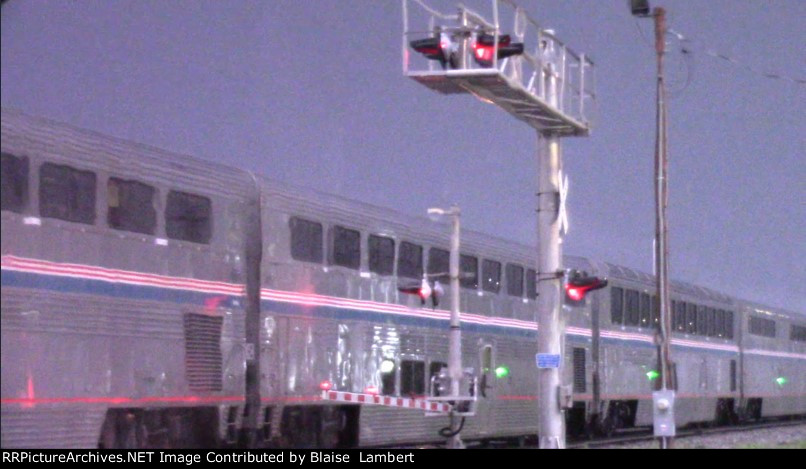 Lightning strikes as Amtrak leaves!